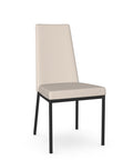 Linea Oyster Black Modern Faux Leather Dining Chair