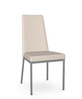 Linea Oyster Grey Modern Faux Leather Dining Chair -1