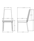 Linea Pebble Black Legs Dining Chair 