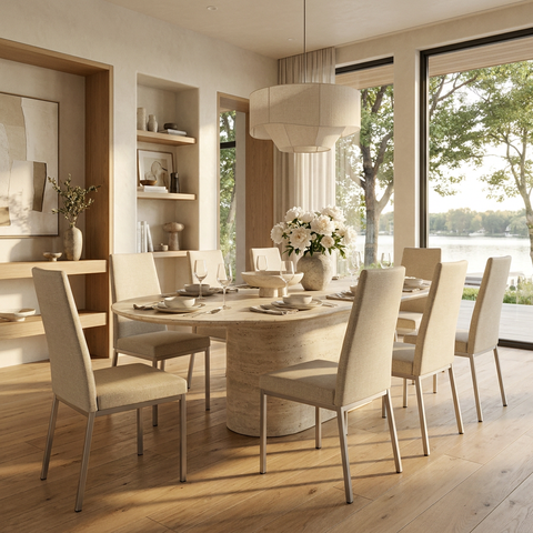 Linea Pebble Upholstered Dining Chair - Set of 2 Amisco