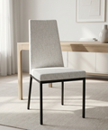 Linea Pixel Black Modern Upholstered Dining Chair 