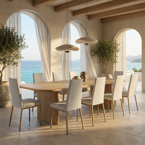 Linea Pixel Gold Modern Upholstered Dining Chair
