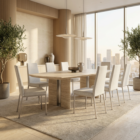 Linea Pixel Grey Modern Upholstered Dining Chair 