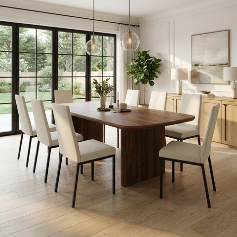 Linea Sleet Black Modern Upholstered Dining Chair 