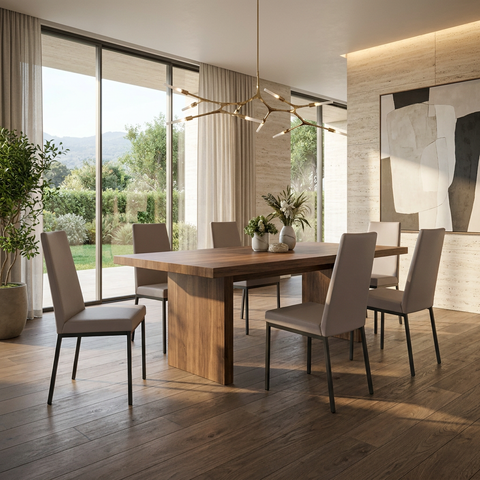 Linea Stratus Black Modern Faux Leather Dining Chair 