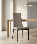 Linea Stratus Black Modern Faux Leather Dining Chair -1