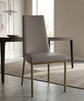 Linea Stratus Gold Modern Faux Leather Dining Chair