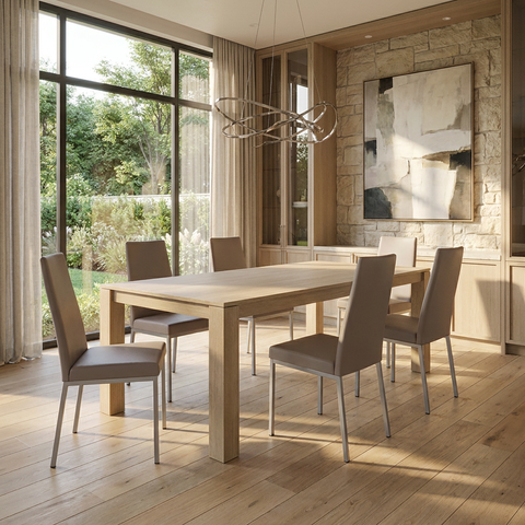 Linea Stratus Grey Modern Faux Leather Dining Chair