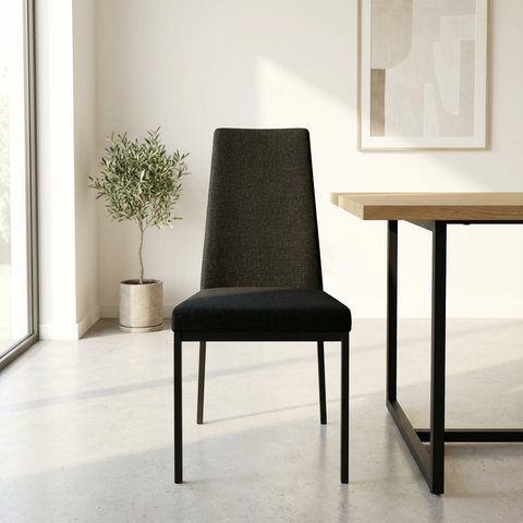 Linea Versailles Black Modern Upholstered Dining Chair
