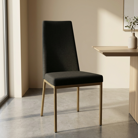 Linea Versailles Gold Modern Upholstered Dining Chair