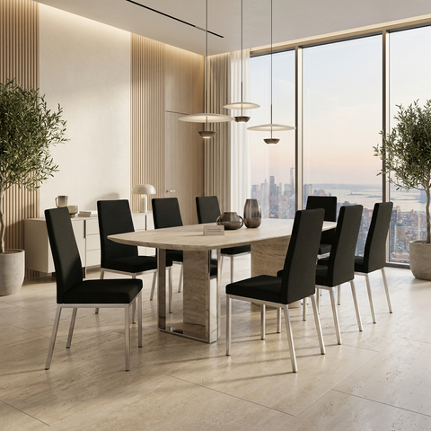 Linea Versailles Grey Modern Upholstered Dining Chair