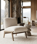 Lisson Beige Velvet Accent Chair