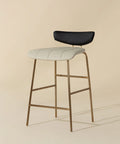 Lorelei Black Modern Faux Leather Counter Stool -1