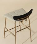 Lorelei Black Modern Faux Leather Counter Stool -2