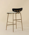 Lorelei Black Modern Faux Leather Counter Stool -3