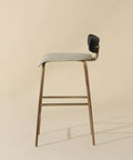Lorelei Black Modern Faux Leather Counter Stool -4