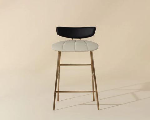 Lorelei Black Modern Faux Leather Counter Stool -5