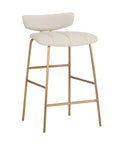 Lorelei Cream Modern Faux Leather Counter Stool -1