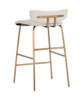 Lorelei Cream Modern Faux Leather Counter Stool -3