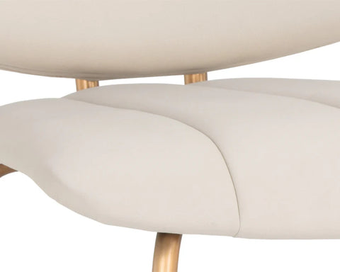 Lorelei Cream Modern Faux Leather Counter Stool -7