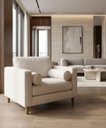 Loretta Cream Fabric Accent Chair 
