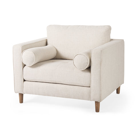 Loretta Cream Fabric Accent Chair -1