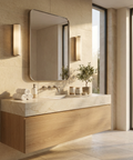 Louvas Polished Nickel Modern Wall Mirror 
