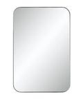 Louvas Polished Nickel Modern Wall Mirror 