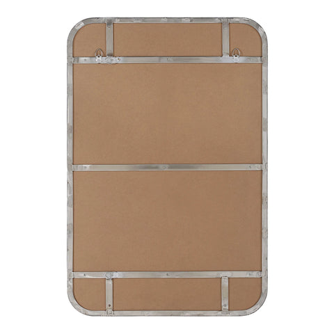 Louvas Polished Nickel Modern Wall Mirror -4