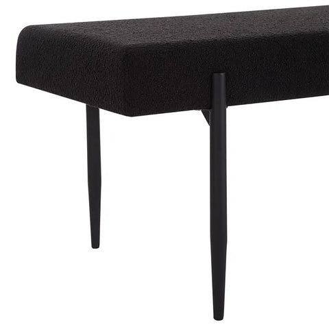 Lowe Black Boucle Bench-2
