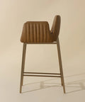 Lucano Cognac Modern Faux Leather Counter Stool-4