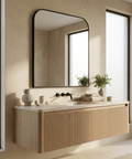 Luka Black Modern Wall Mirror