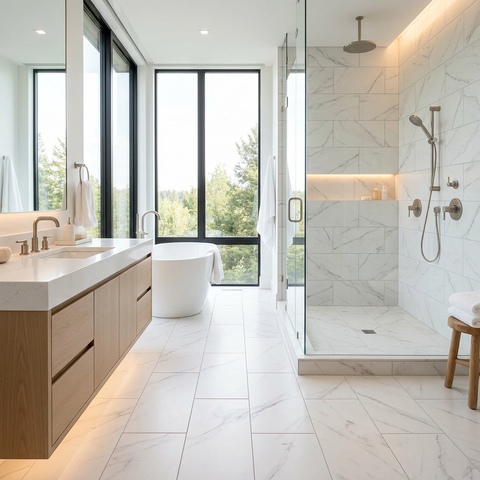 marble look floor tile