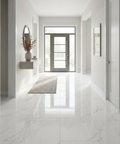 Marble look floor tile