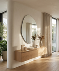 Irregular round wall mirror