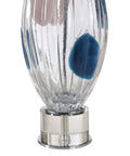 Luxor Clear & Blue Glass Table Lamp -4