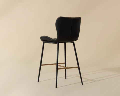 Lyla Black Modern Faux Leather Counter Stool -3