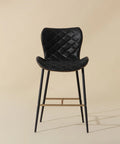 Lyla Black Modern Faux Leather Counter Stool -5