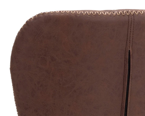 Lyla Brown Modern Faux Leather Counter Stool -5