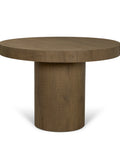 Lyonne 42" Medium Brown Oak Veneer Pedestal Dining Table-1