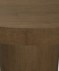 Lyonne 42" Medium Brown Oak Veneer Pedestal Dining Table-5