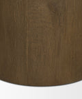 Lyonne 42" Medium Brown Oak Veneer Pedestal Dining Table-6