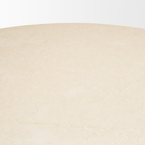 Marbrello 60" Botticino Marble Round Dining Table -3