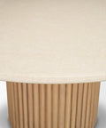 Marbrello 60" Botticino Marble Round Dining Table -4