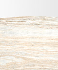 Marbrello 60" Pink Marble Round Dining Table -5