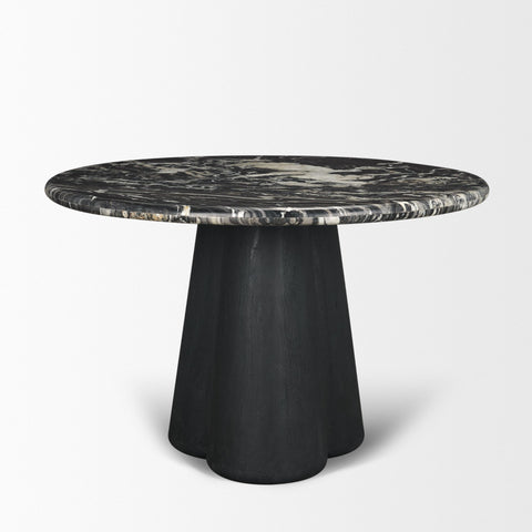 Marilyn 48" Black Forest Marble Dining Table-2