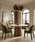 Marilyn 48" Botticino Marble Dining Table 