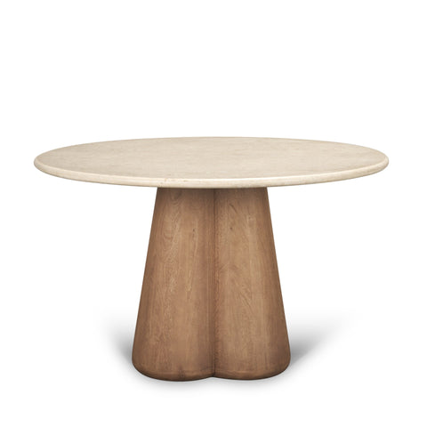 Marilyn 48" Botticino Marble Dining Table -2