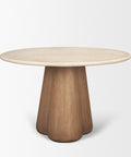 Marilyn 48" Botticino Marble Dining Table -3