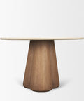 Marilyn 48" Botticino Marble Dining Table -4